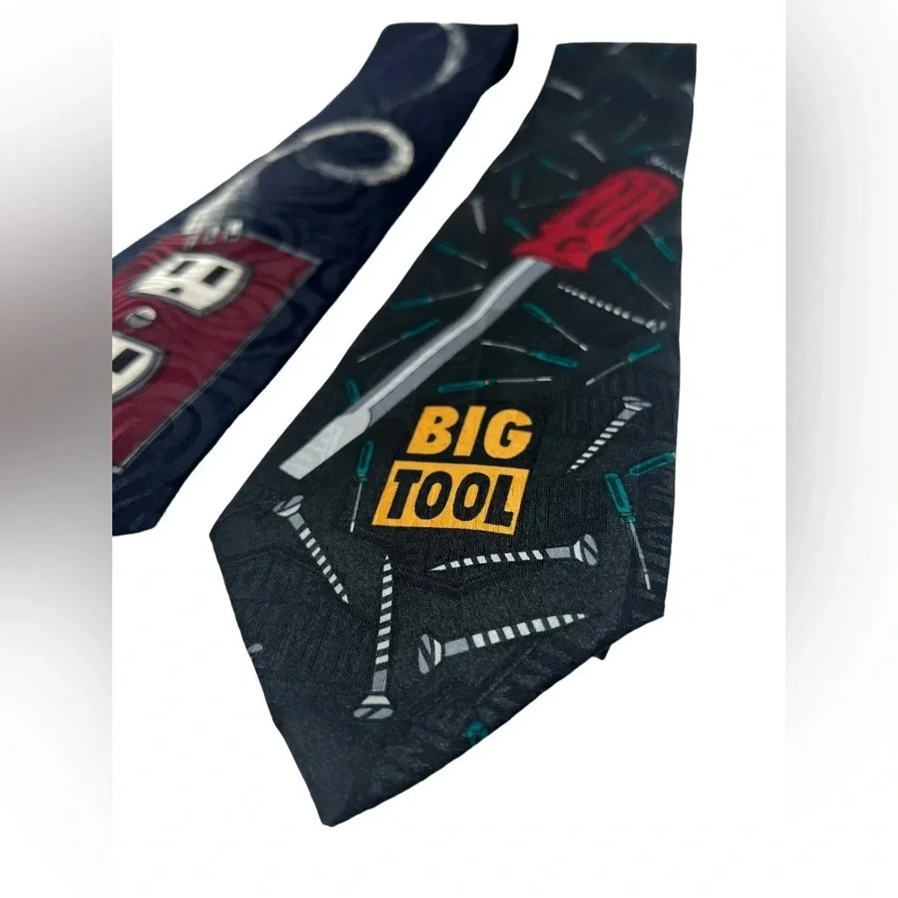 Vintage 90s Home Improvement Tool Time Tim Allen Novelty Ties Set of 2